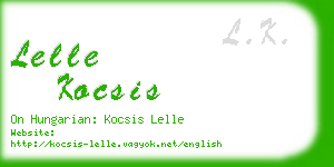 lelle kocsis business card